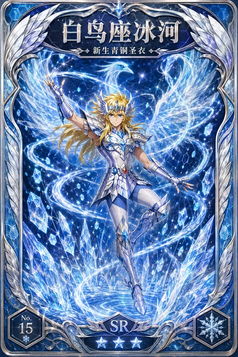 圣斗士星矢白鸟座冰河新生青铜圣衣收藏卡