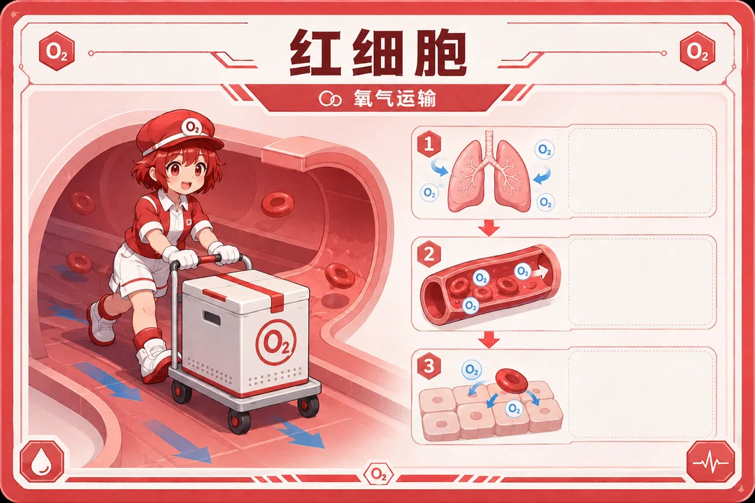 工作细胞科普卡：红细胞氧气运输指南