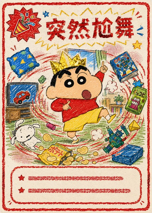 蜡笔小新派对桌游突然尬舞事件卡