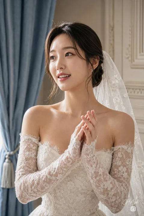 唯美写实新娘婚纱半身肖像