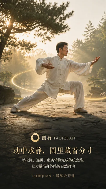 静中寓动太极美学手机开屏视觉