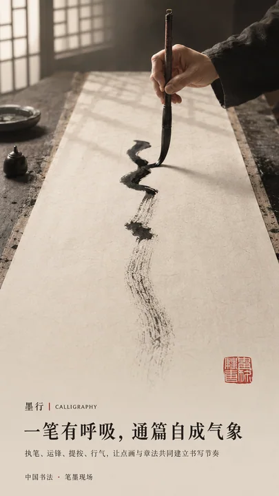 墨行书法品牌开屏视觉大片