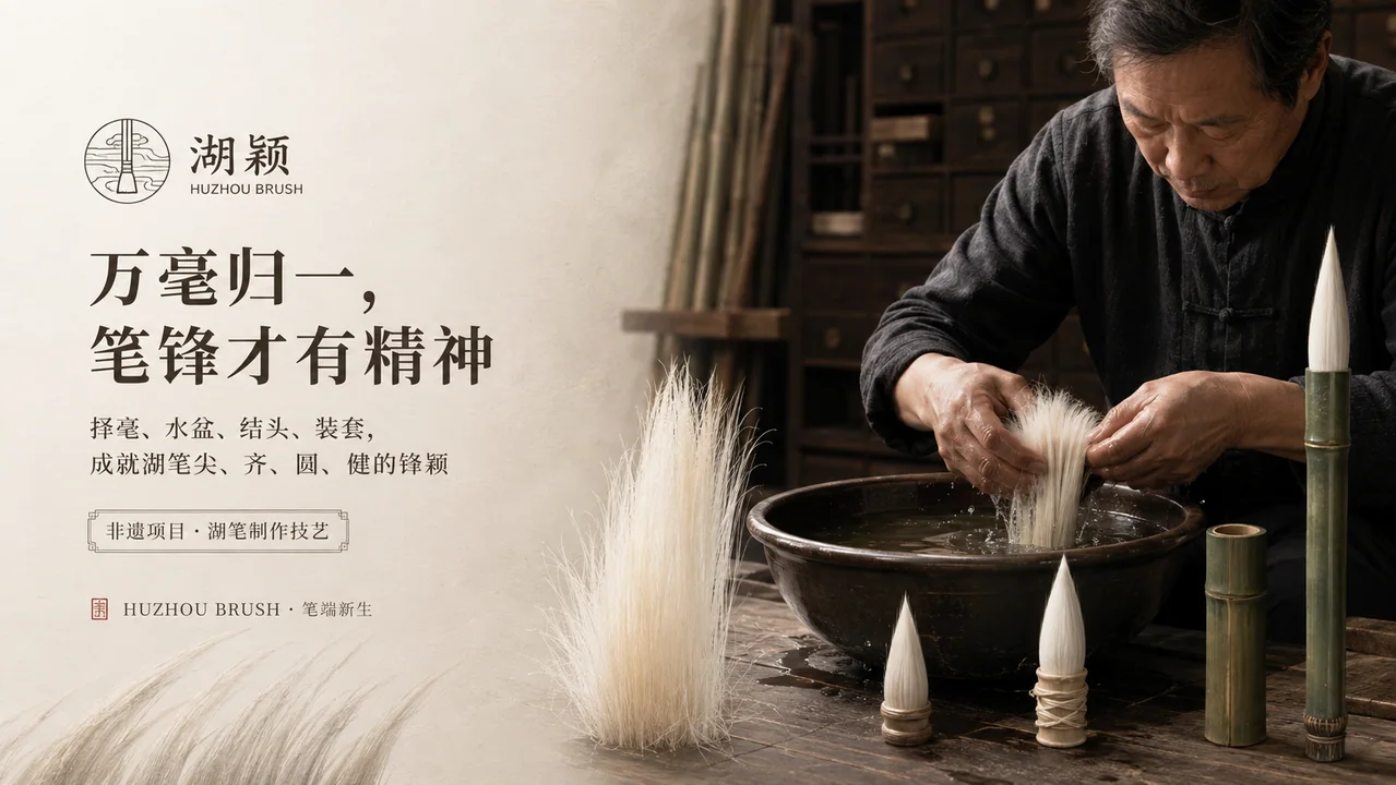 万毫归一湖颖传世非遗品牌视觉图