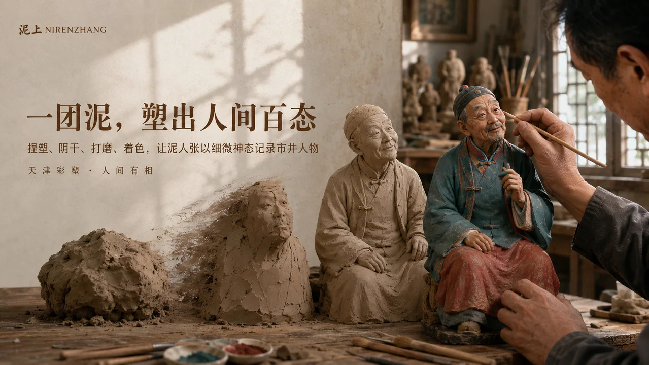 泥上生花：天津泥人张彩塑非遗品牌视觉