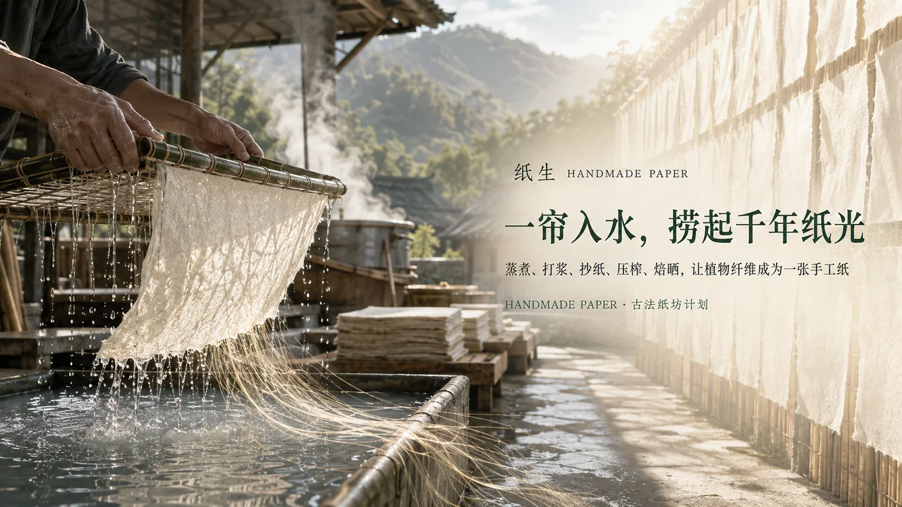 纸生万象古法造纸品牌官网视觉