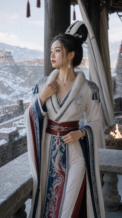 昭君出塞:雪域雄关下的绝美离别摄影