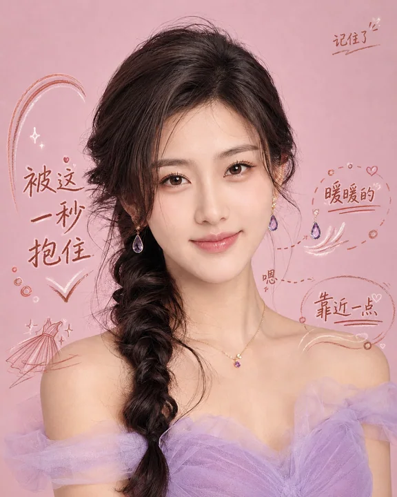 治愈系暖粉焦糖手绘感影像批注排版