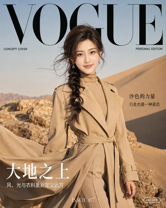 大地之上的时尚远征:VOGUE沙金旅行大片
