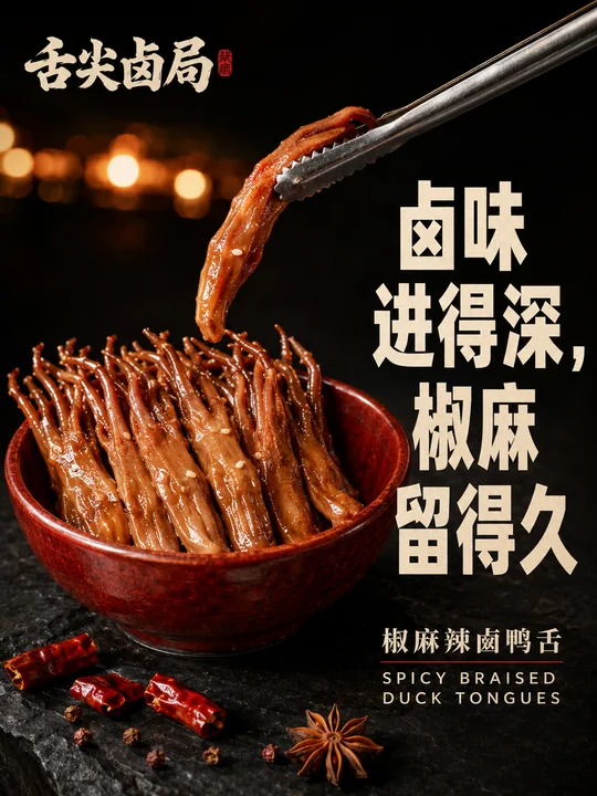 深夜食堂舌尖卤局椒麻鸭舌海报