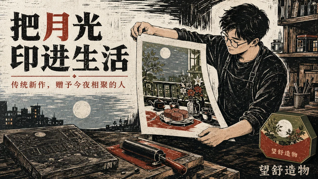 望舒造物:把月光印进当代生活的现代木刻插画