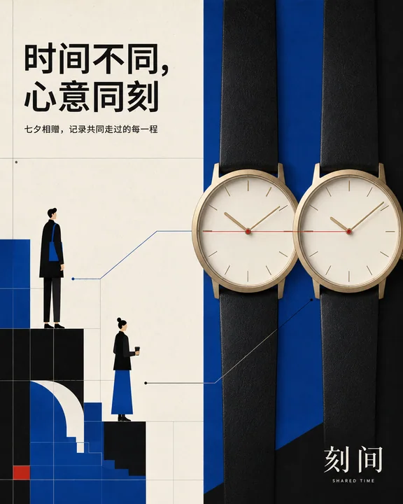 瑞士网格美学:刻间七夕共享时刻