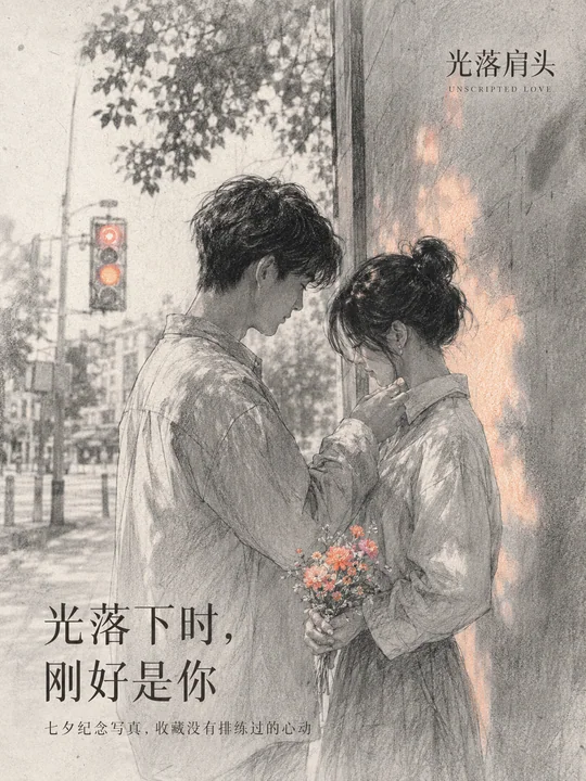 光影流转间记录爱意的极简风插画设计