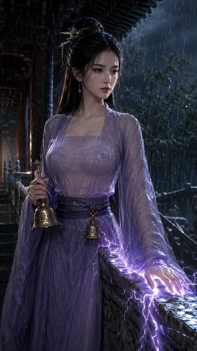 盛唐风华：玄霆院雷法镇脉师雨夜海报