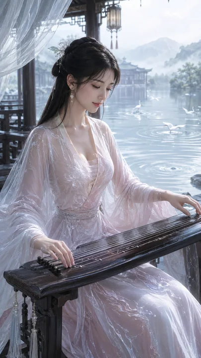 镜湖宫司潮琴师唐风幻想写真