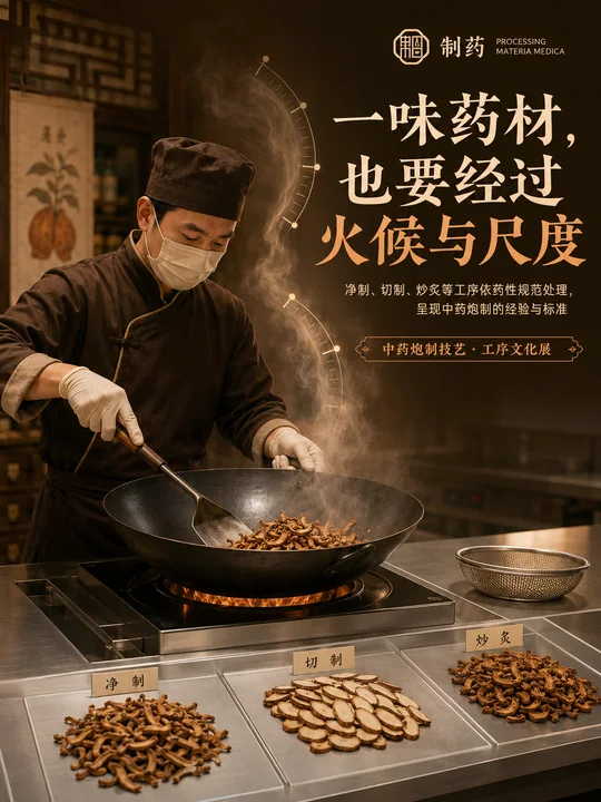 匠心炮制：中药文化展品牌视觉海报
