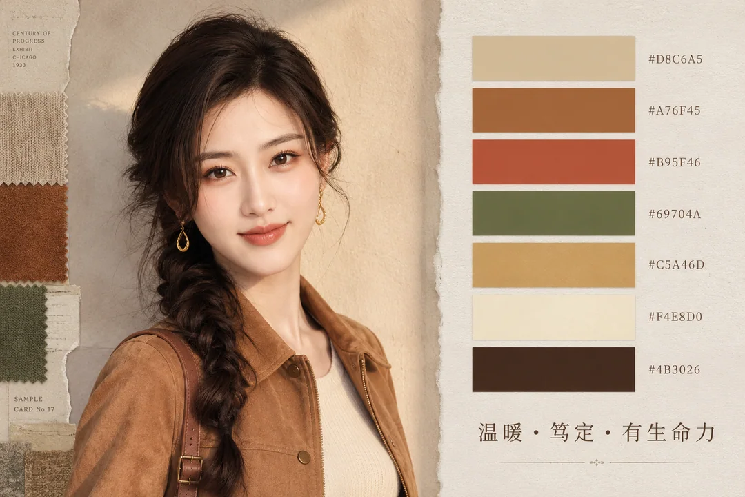复古杂志跨页质感人像色彩故事集