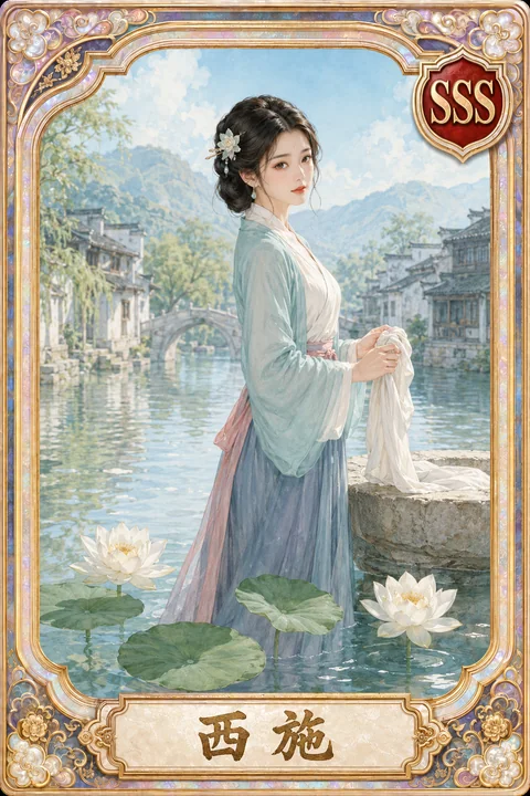 绝代佳人西施:SSS典藏系列水乡浣纱图
