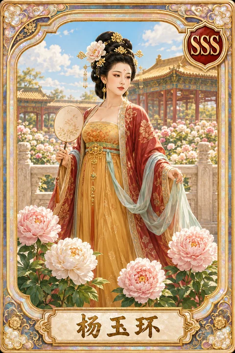 盛世大唐杨玉环SSS典藏级集卡设计