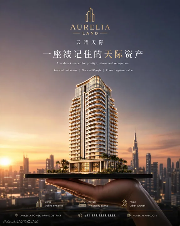 AURELIA LAND云曜天际房产海报设计