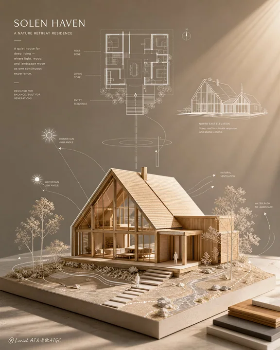 高级感建筑销售海报模型展示