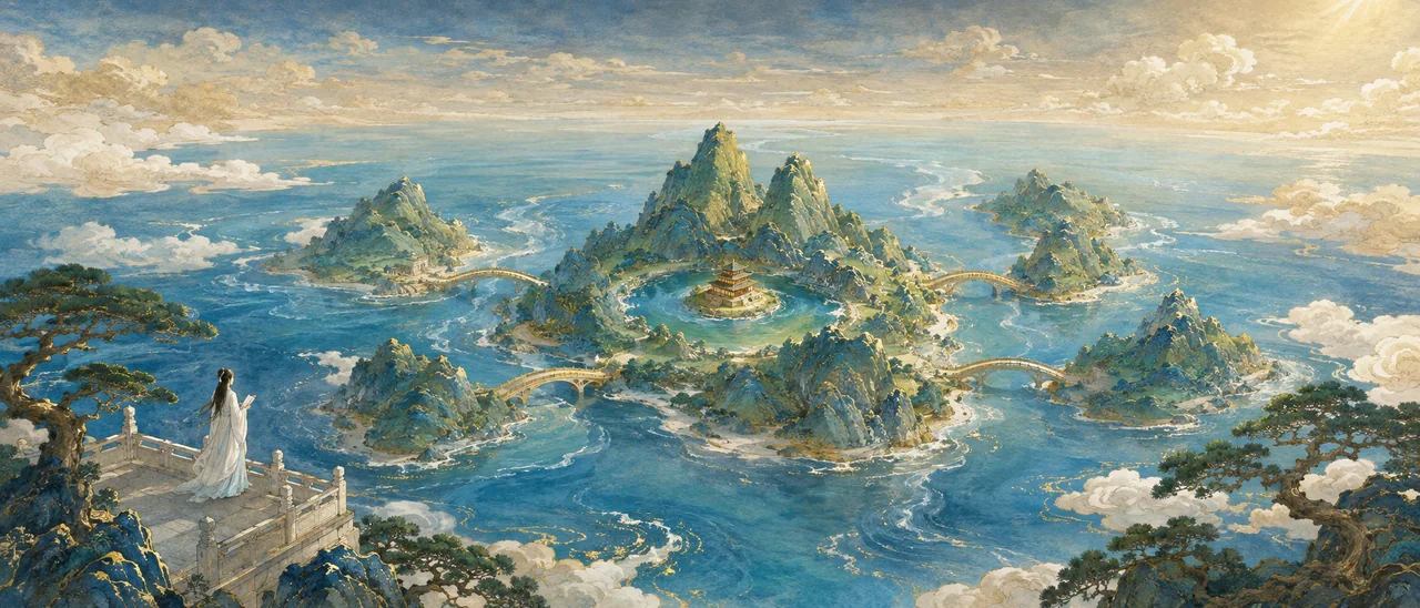 岩彩绘就七岛环抱海上仙境