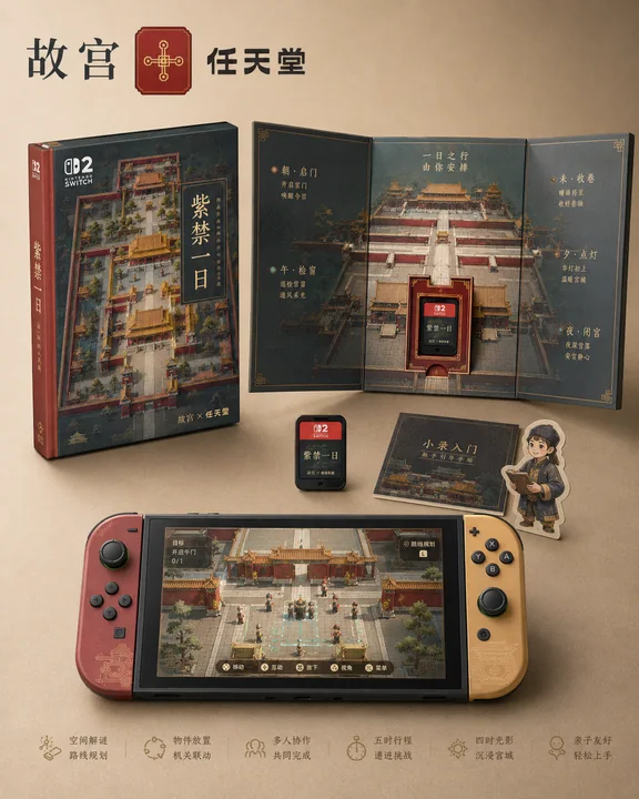 故宫任天堂联名Switch2游戏包装设计