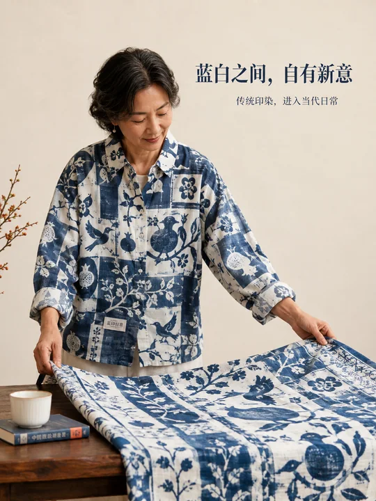 蓝印日常:传统蓝染纹样的现代美学重塑