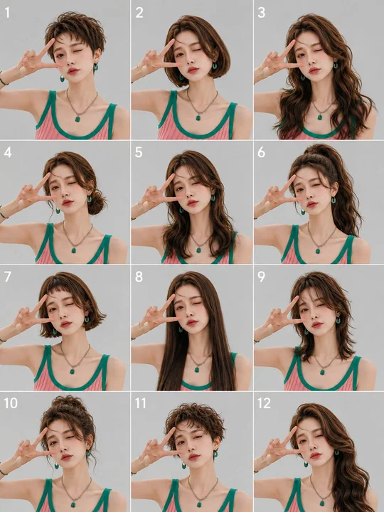 写实摄影多款女性发型指南