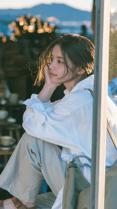 日系夏日少女写真长焦胶片摄影