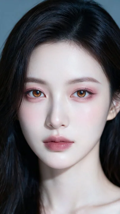 柔媚明眸中国女性电影感美容肖像