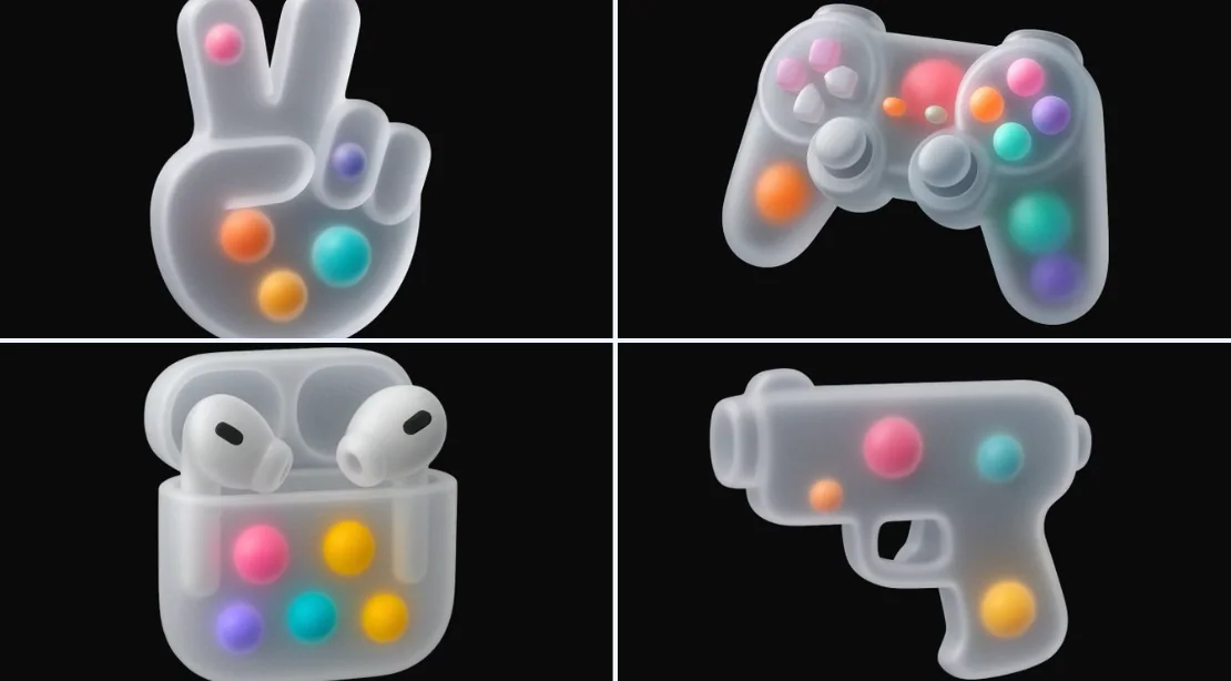 マットな泡の3Dアイコン