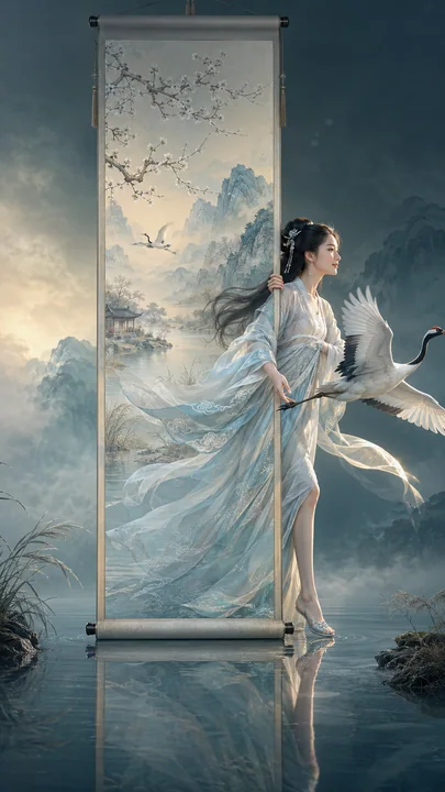 鹤影仙姬：跨越画卷虚实的东方幻想叙事