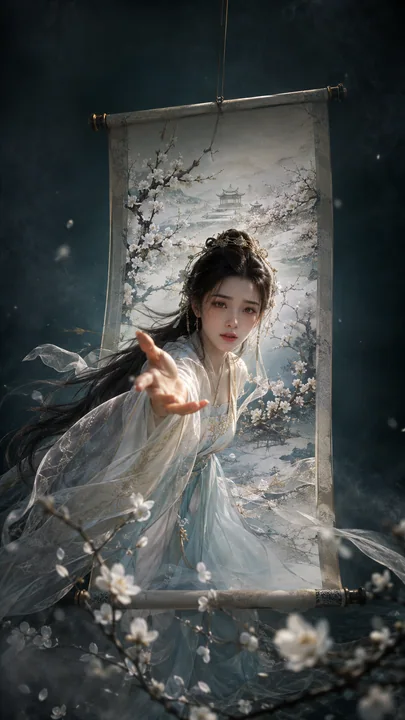 墨染梅神：画境初现的清雅少女