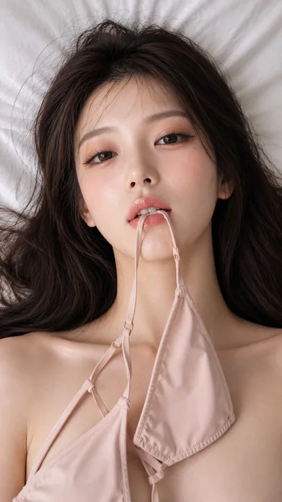 游艇东亚女性写实美妆肖像