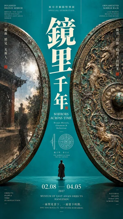 中轴夹景高级文化展览海报设计