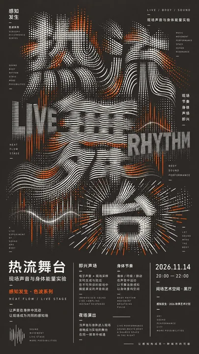 高密度实验字体文化海报设计