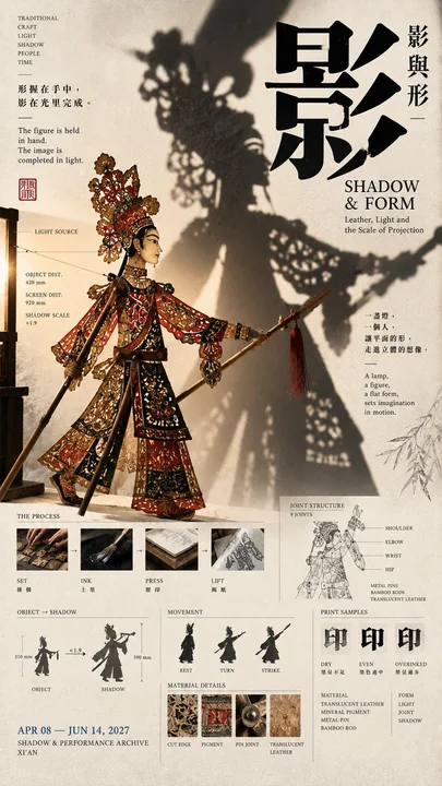 东亚编辑设计风格博物馆海报生成提示词