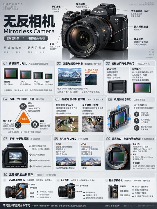 未来感博物馆无反相机百科展板