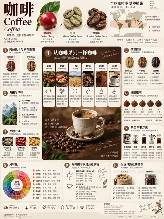 咖啡百科全书:从种子到杯中的艺术