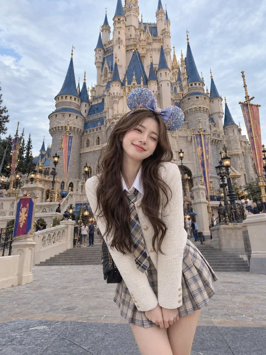 东亚女性童话城堡梦幻旅行写真