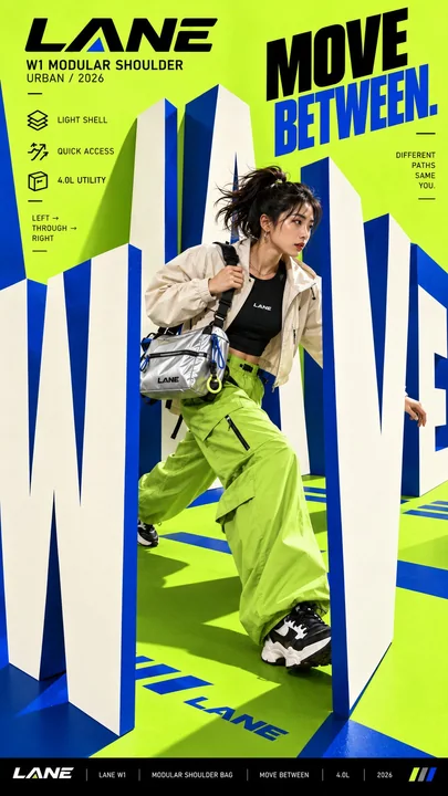 巨型文字物理互动创意海报设计