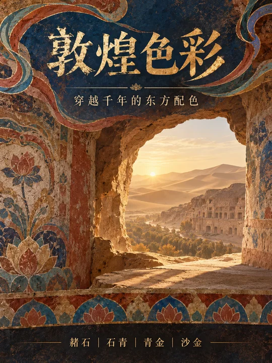 敦煌千年色彩现代博物馆科普海报