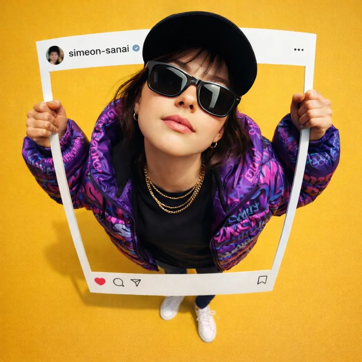 شخصيات تخرج من إطار منشور Instagram