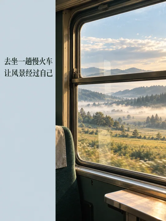 慢火车上的晨光旅途：让风景穿过灵魂