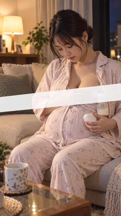 孕晚期日本女性居家吸奶器护理场景