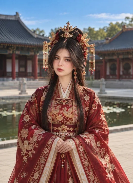 唯美中式宫廷风汉服仕女人像摄影