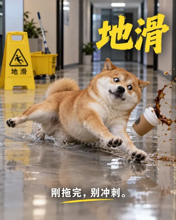 真实动物情境拟人化警示图