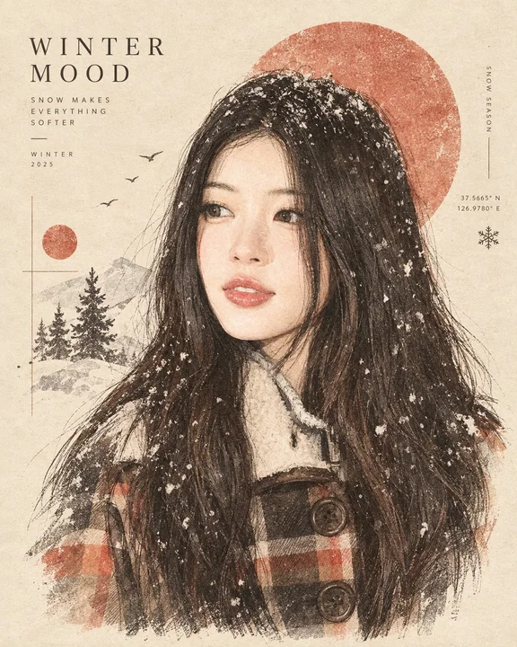 精致极简生活艺术海报手绘插画