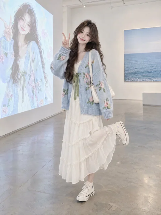 简约画廊甜美少女时尚人像