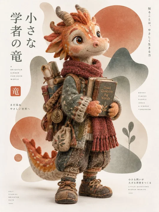 手工纤维玩偶风格3D角色设计